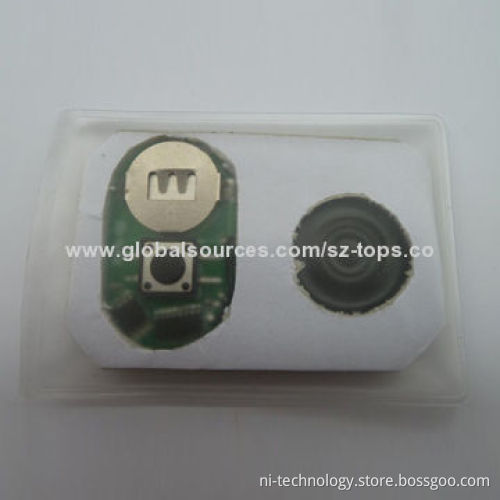 Water-resistant Recordable Sound Modules for Shoes, Stuff Toys and Music Boxes